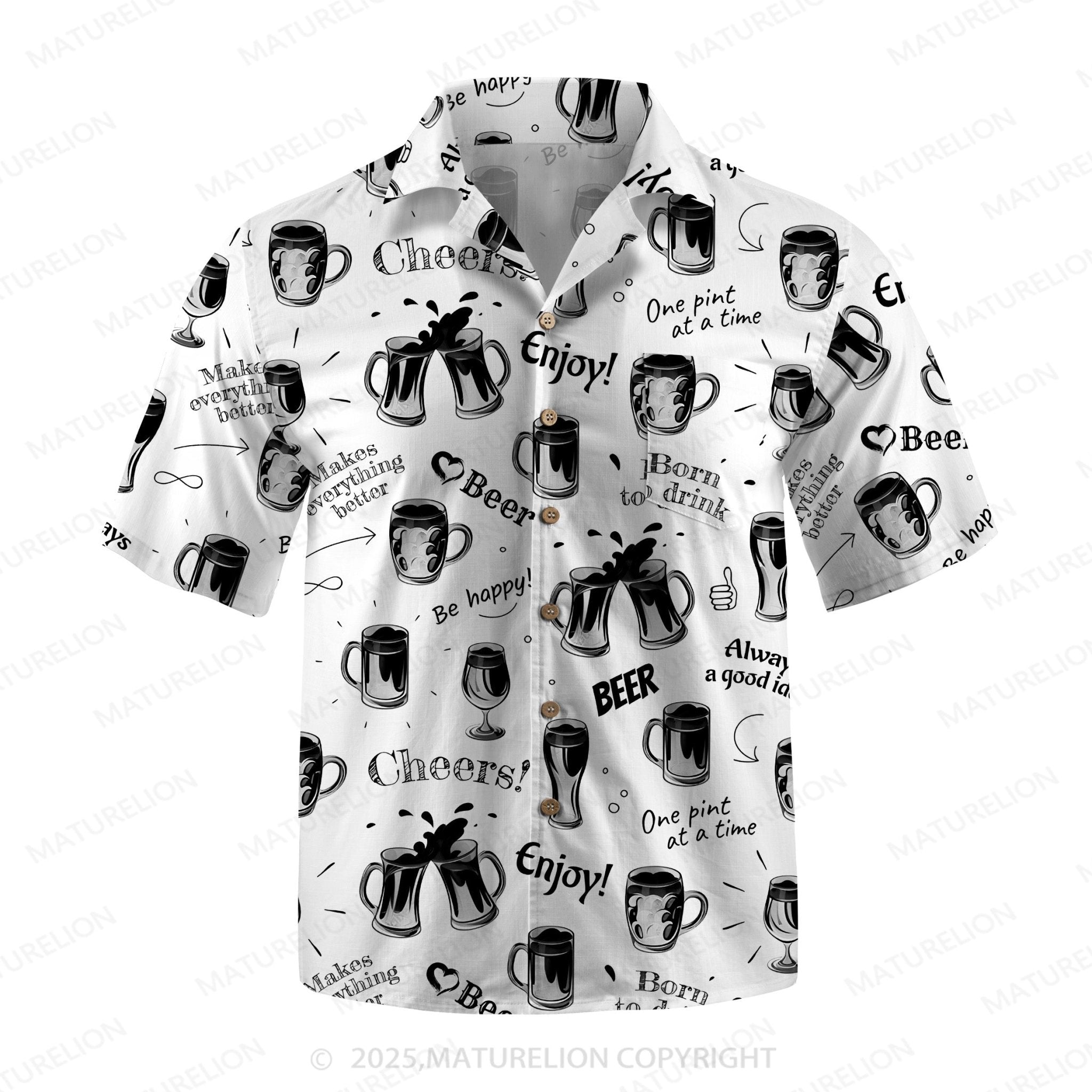 Maturelion Men's Hawaiian Shirt Cool Tropics Hawaiian Shirt
