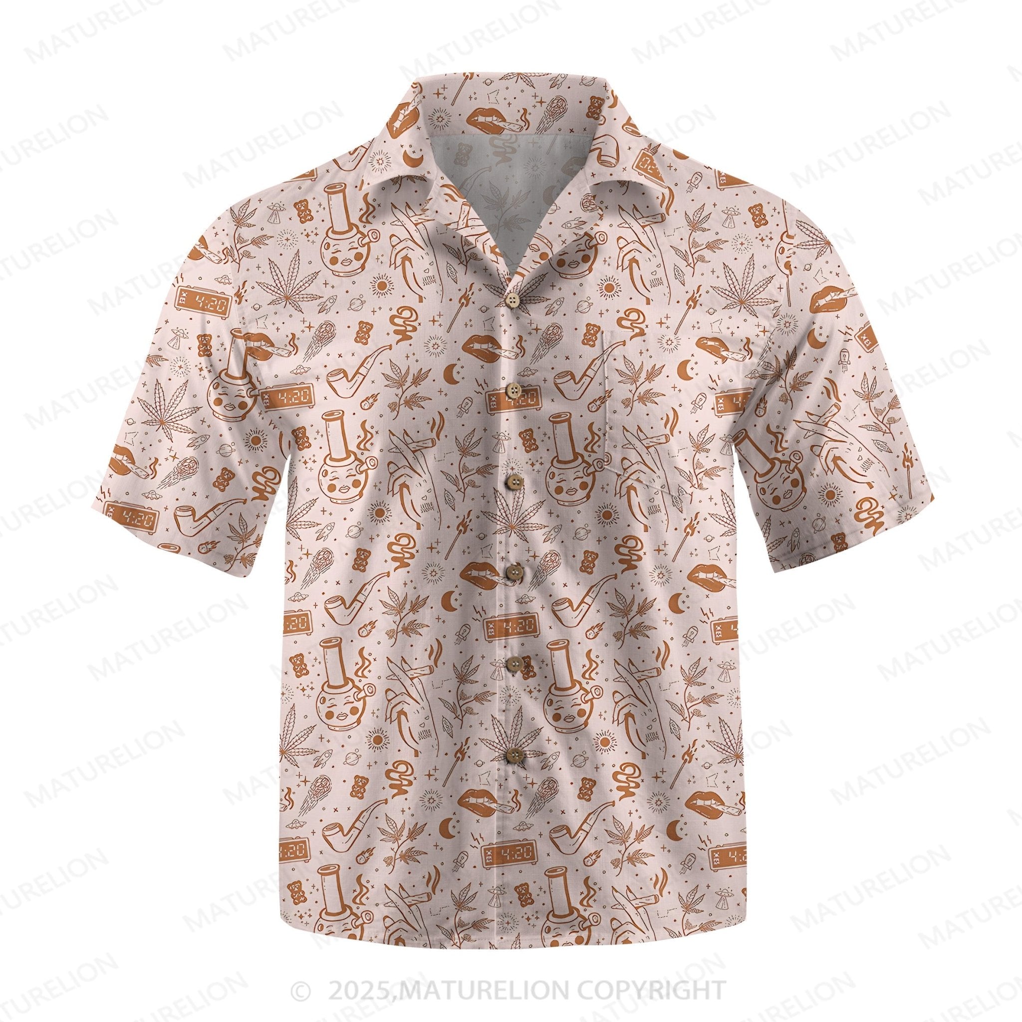 Maturelion Men's Hawaiian Shirt Lagoon Life Hawaiian Shirt