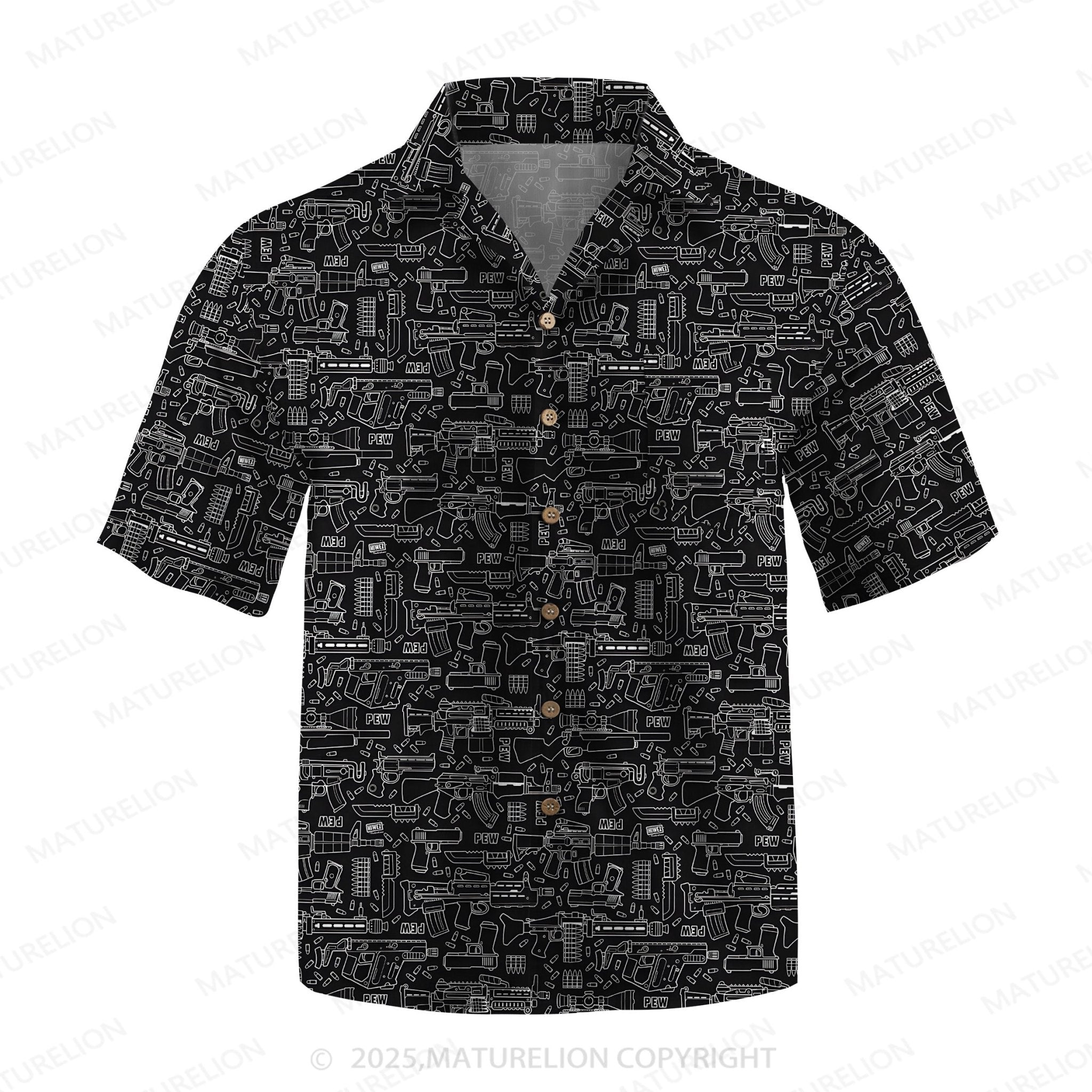 Maturelion Men's Hawaiian Shirt Palm Tree Getaway Hawaiian Shirt
