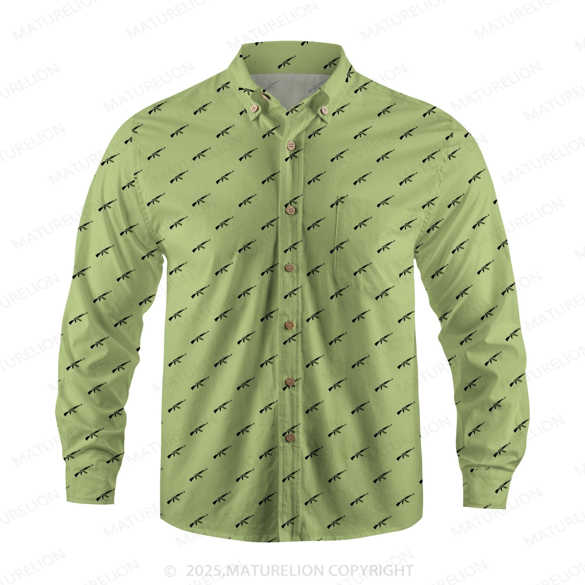 Maturelion Men's Hawaiian Shirt Ocean Wave Hawaiian Shirt