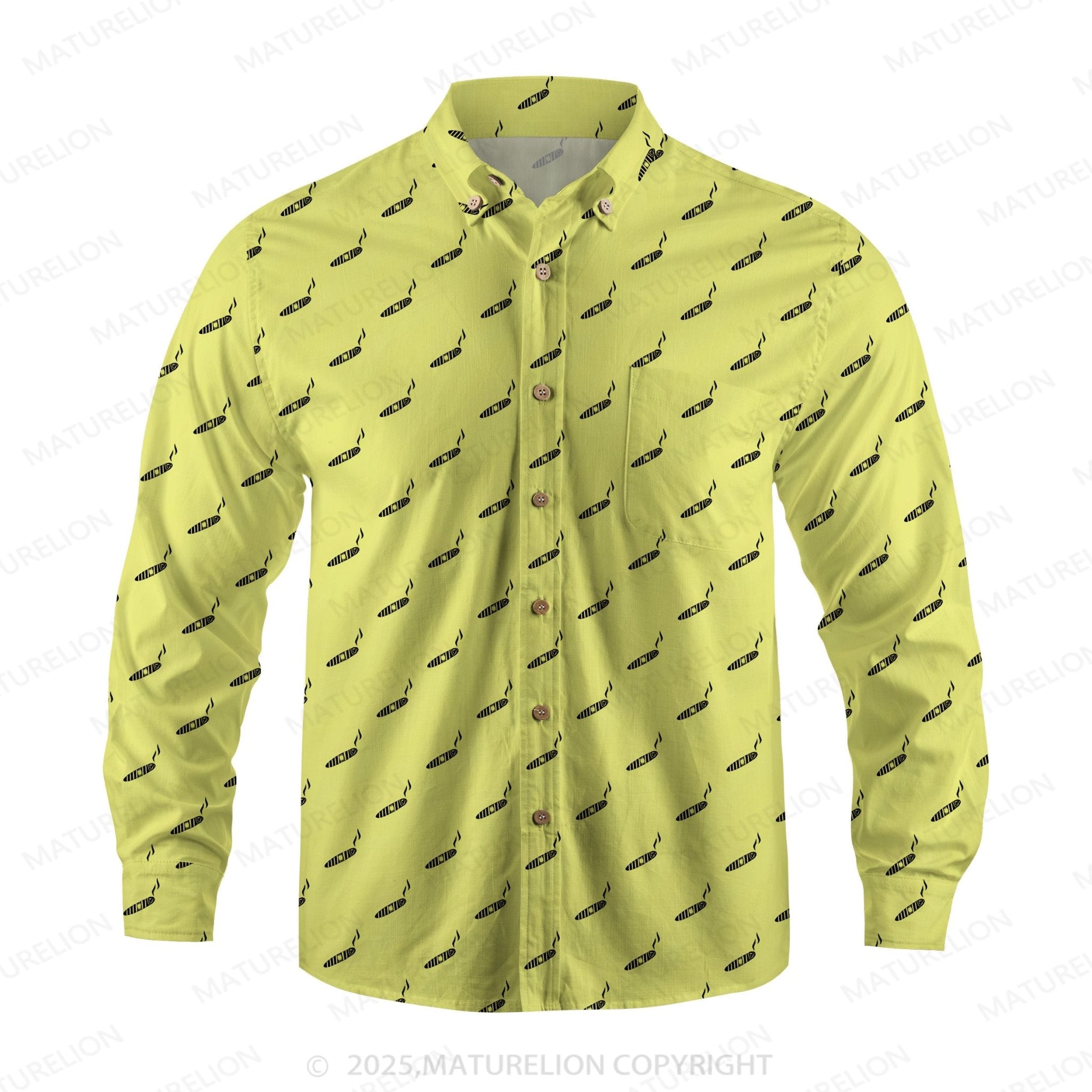 Maturelion Men's Hawaiian Shirt Wave Rider Hawaiian Shirt