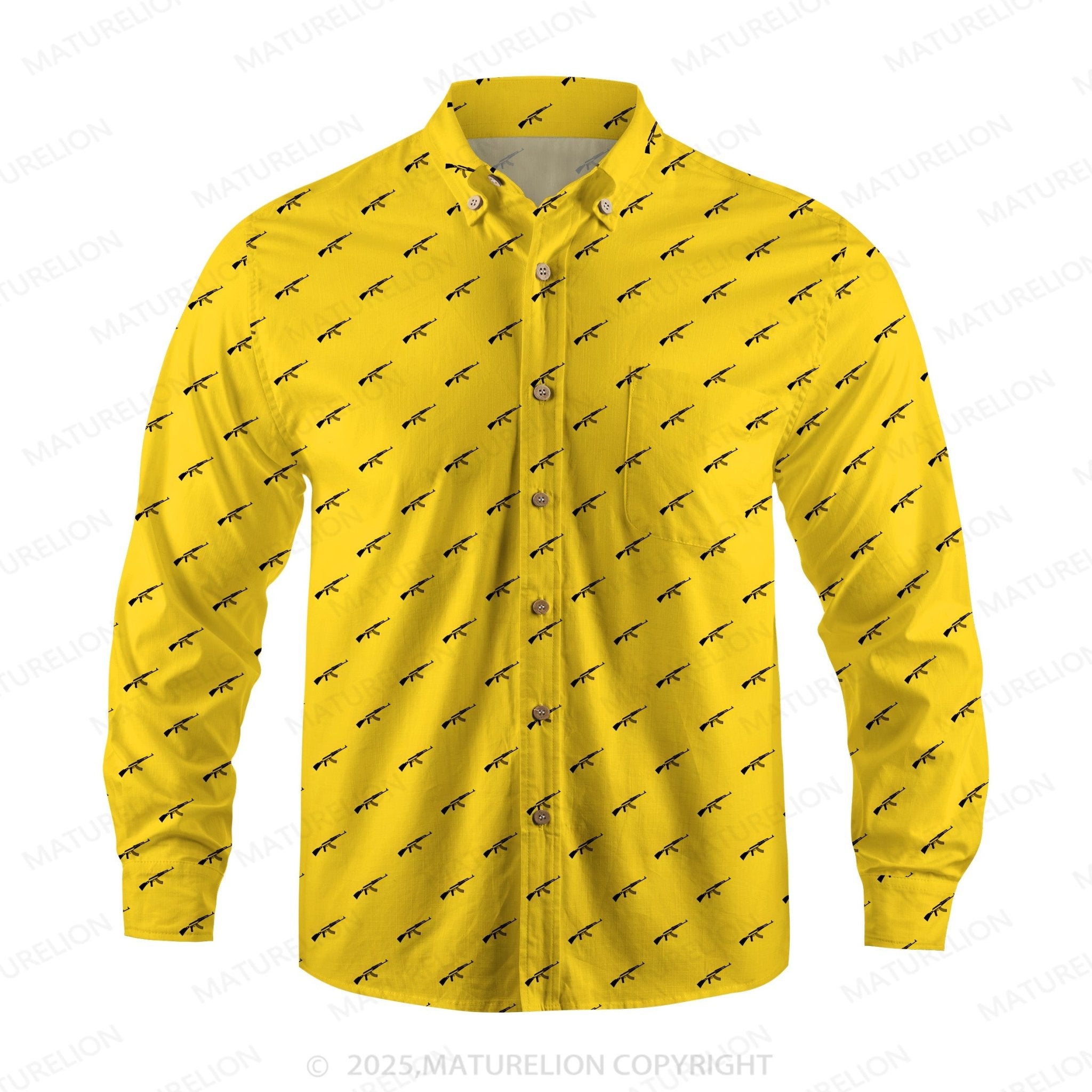 Maturelion Men's Hawaiian Shirt Ocean Wave Hawaiian Shirt