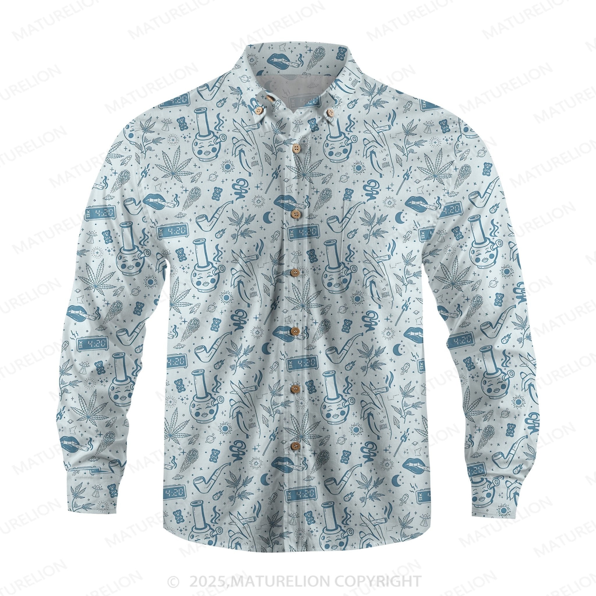 Maturelion Men's Hawaiian Shirt Pineapple Beach Hawaiian Shirt