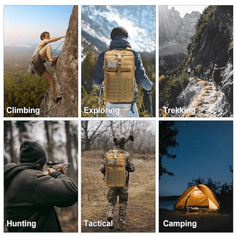 Maturelion HUNTVP 1000D Tactical Backpack 45L Military MOLLE Backpack Assault Pack Army Camping Hiking Rucksack Outdoor Backpack