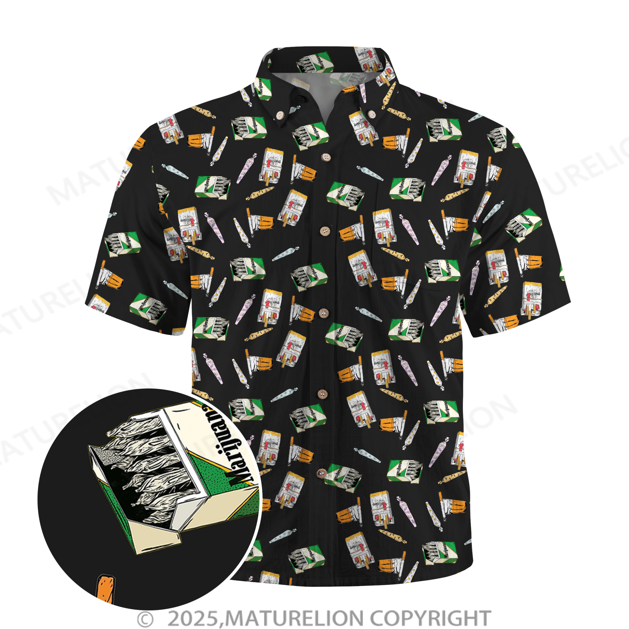 Maturelion Men's Hawaiian Shirt Seduction in the Sand Hawaiian Shirt