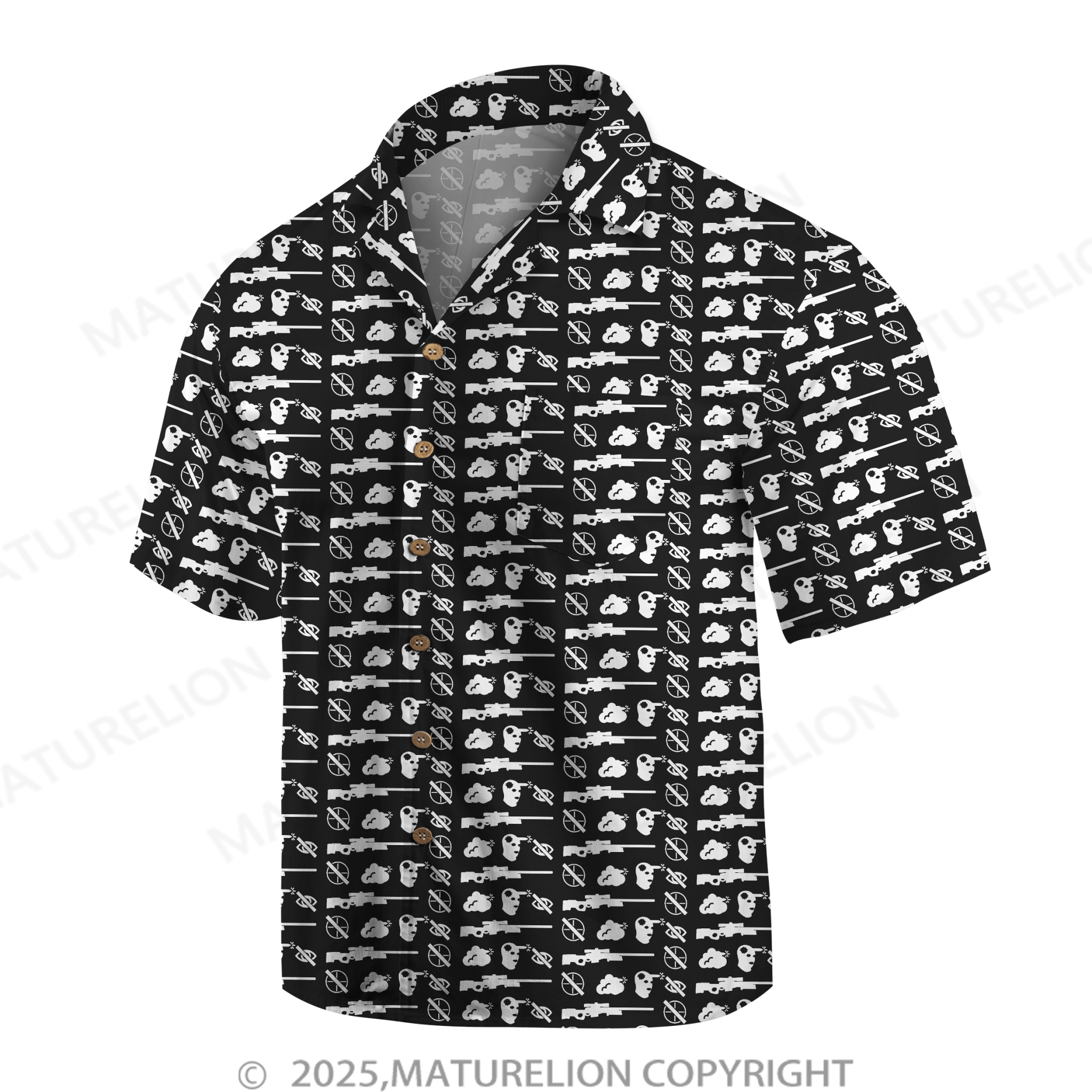 Maturelion Men's Hawaiian Shirt Tiki Bar Hawaiian Shirt