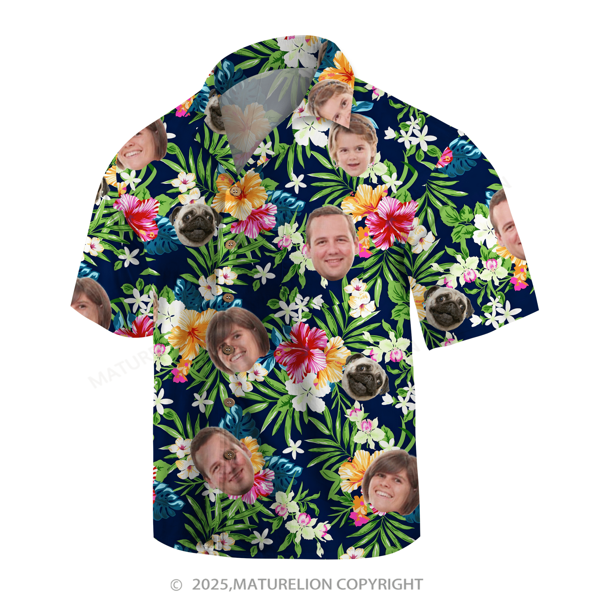 Maturelion Aloha Shirts Hawaiian Shirt with a Personalized Touch Hawaiian Shirt
