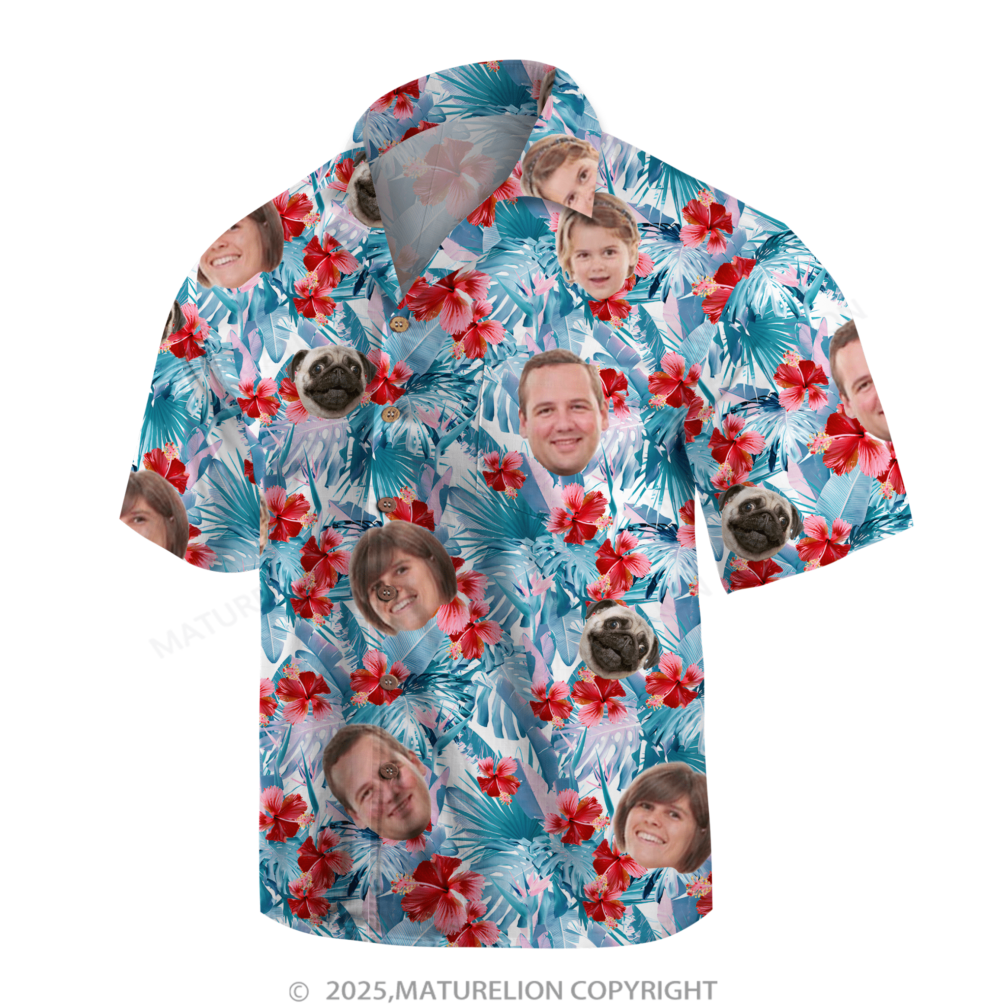 Maturelion Aloha Shirts Your Face on a Custom Hawaiian Shirt