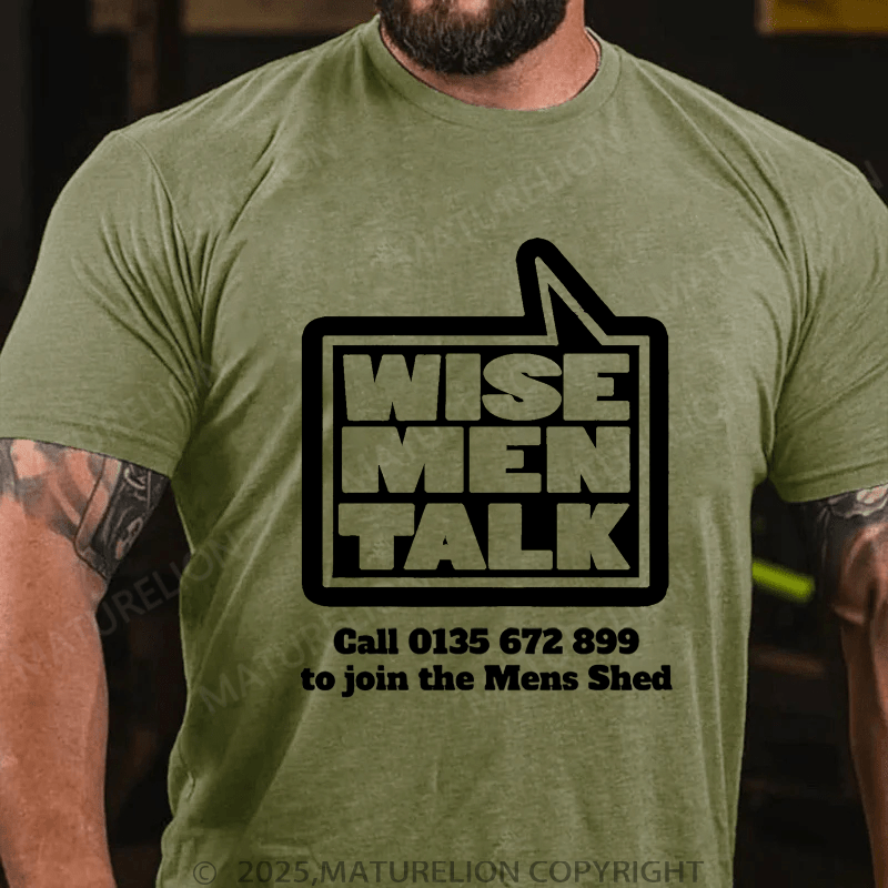 Maturelion Men's T-shirt Wise Men Talk T-Shirt Unisex (Free Customization)