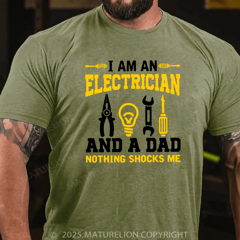 Maturelion Men's T-Shirt I AM AN ELECTRICIAN Cotton T-Shirt