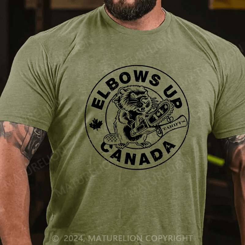 Maturelion Men's T-Shirt Elbows Up T-Shirt (Free Customization)