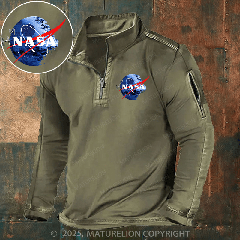 Maturelion Men's Henley shirt Inspired Guava Iguana Death Star Graphic Henley shirt