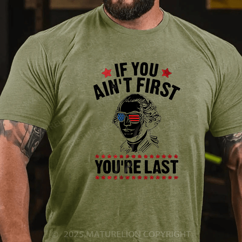 Maturelion Men's T-shirt Funny 4th of July Cotton T-shirt