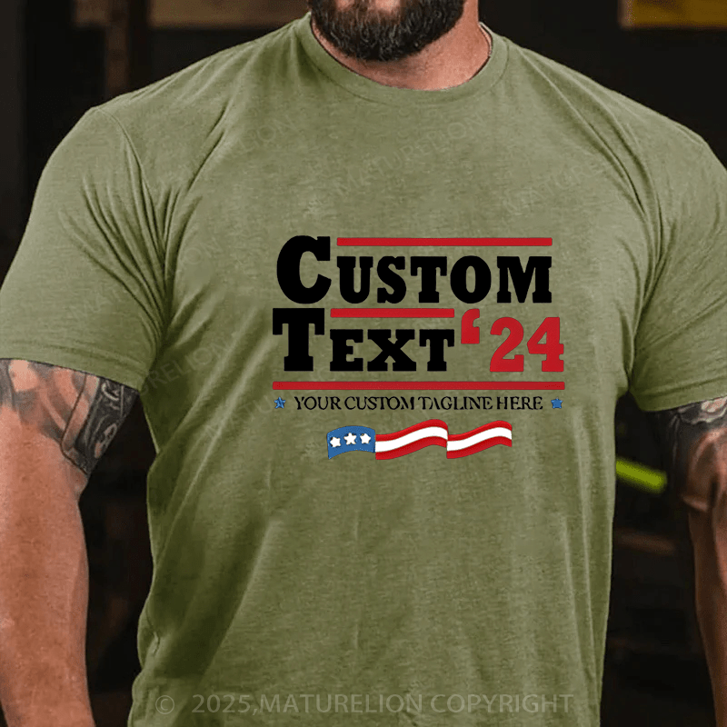 Maturelion Men's T-shirt Personalized Election Cotton T-shirt