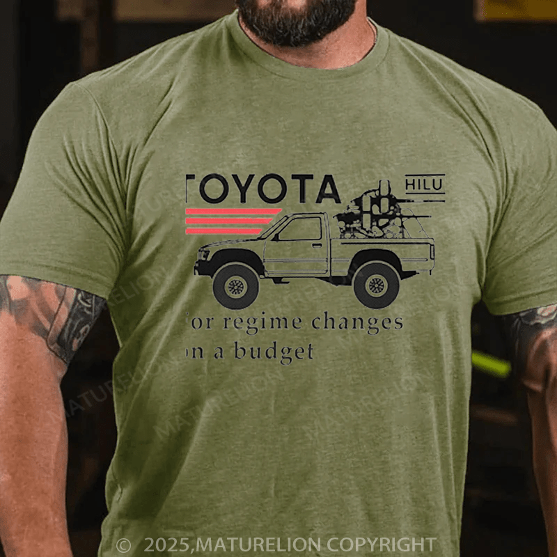 Maturelion Men's T-Shirt Toyota Hilux For Regime Changes On A Budget Essential T-Shirt