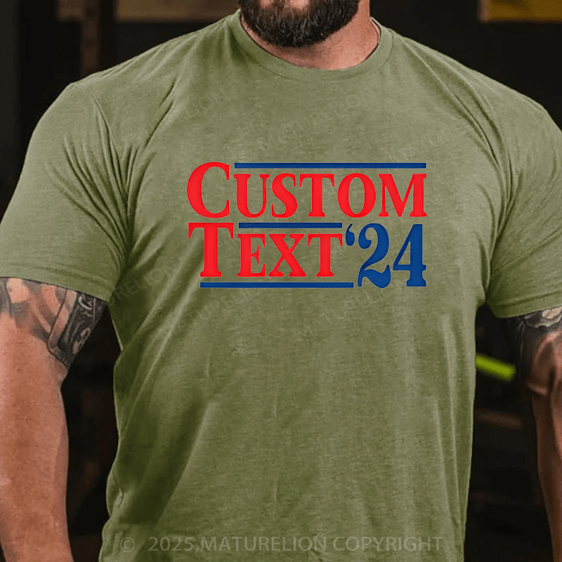 Maturelion Men's T-shirt 2024 Election Cotton T-shirt