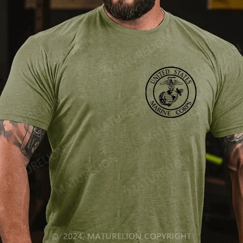 Maturelion Men's T-Shirt United States Marine Corps T-Shirt (Free Customization)
