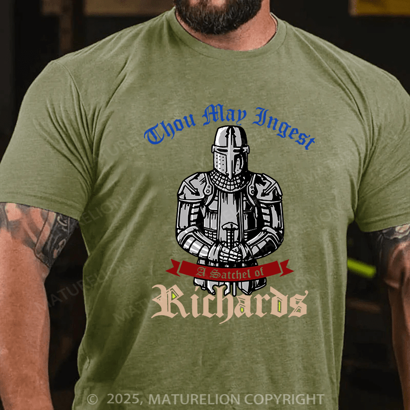 Maturelion Men's T-shirt Ingest Richards Ladies Cotton T-shirt