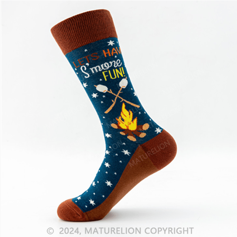 Maturelion Hot Sox Men's Fun Occupation & Dad Crew Socks-1 Pair Pack-Cool & Funny Father's Day Gifts
