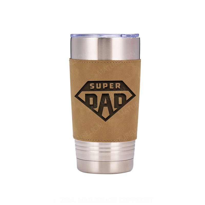 Maturelion Super Dad Leatherette Tumbler