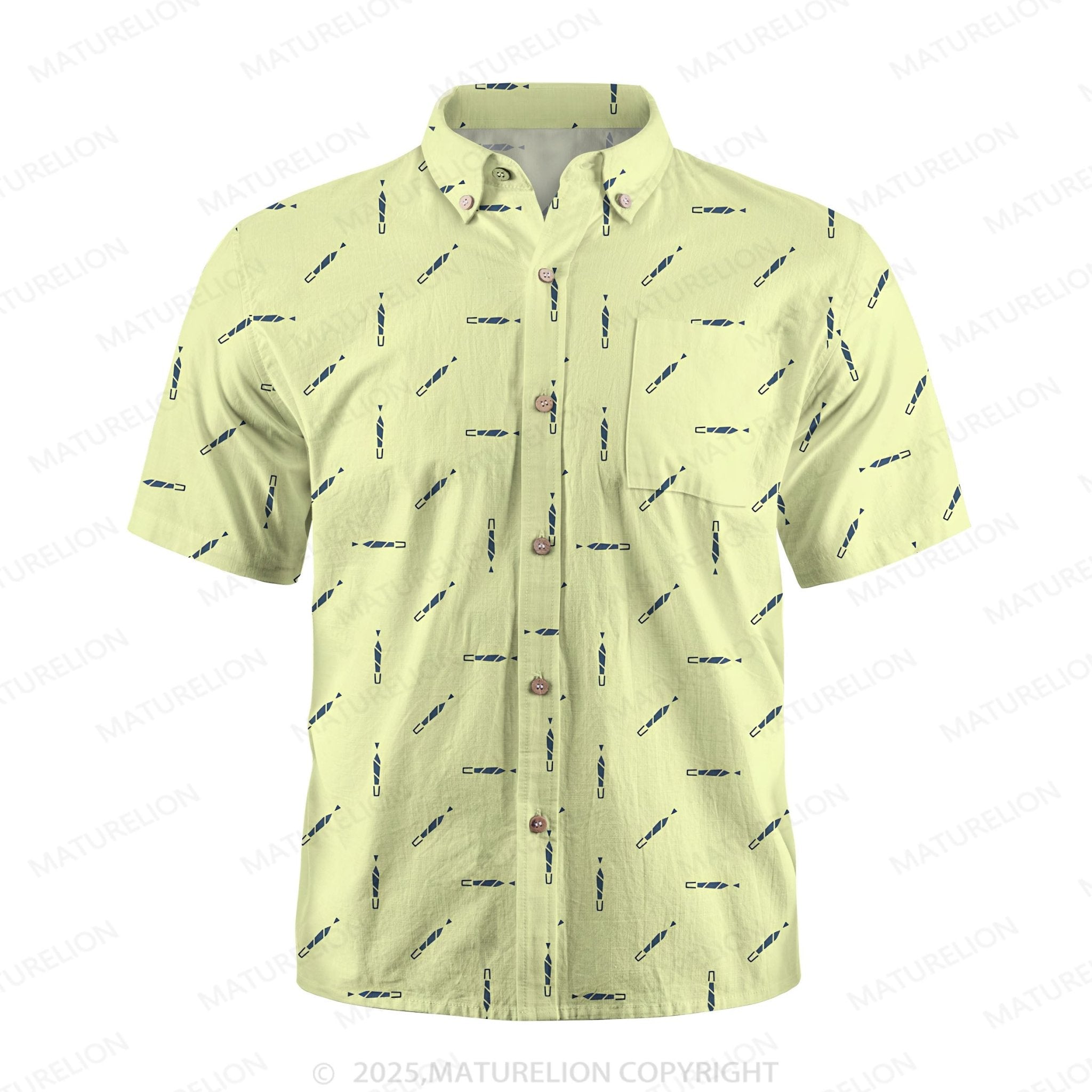 Maturelion Men's Hawaiian Shirt Wave Rider Hawaiian Shirt