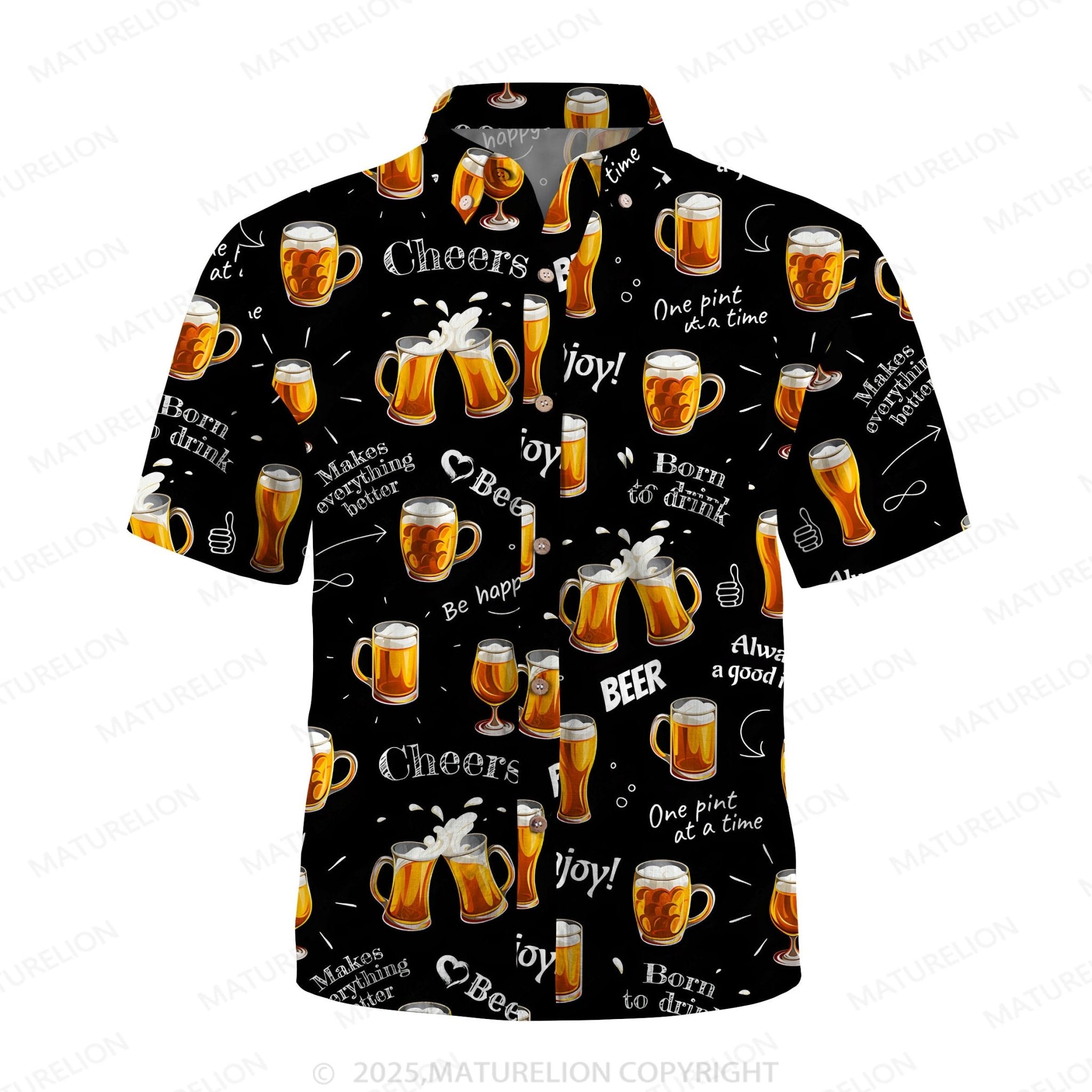 Maturelion Men's Hawaiian Shirt Cool Tropics Hawaiian Shirt
