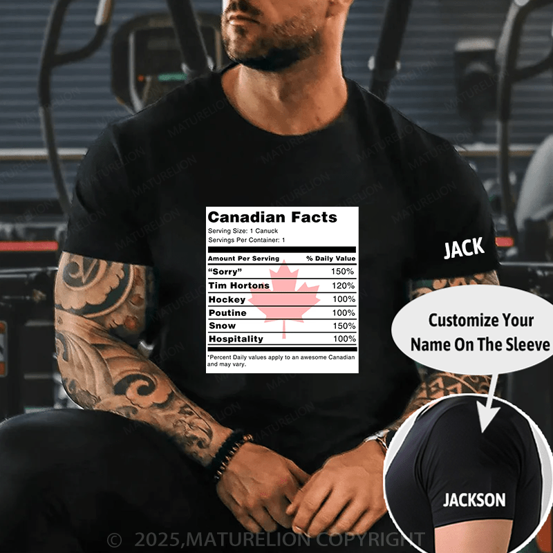 Maturelion Men's T-Shirt Canadian Facts T-Shirt (Free Customization)