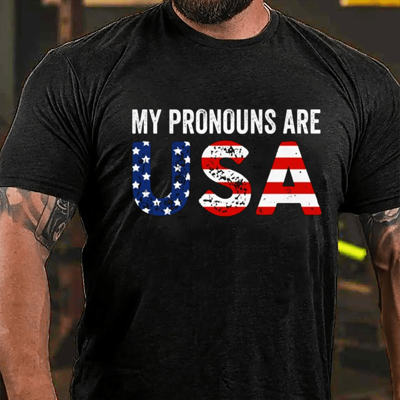 My Pronouns Are USA Cotton T-shirt