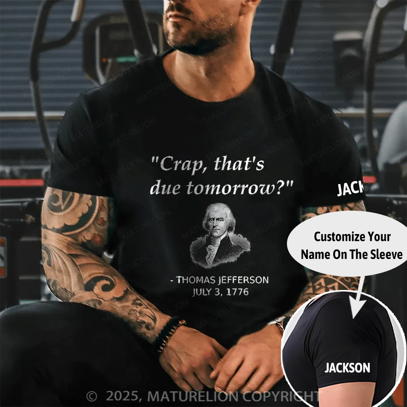Maturelion Men's T-shirt Thomas Jefferson 4th Of July T-shirt