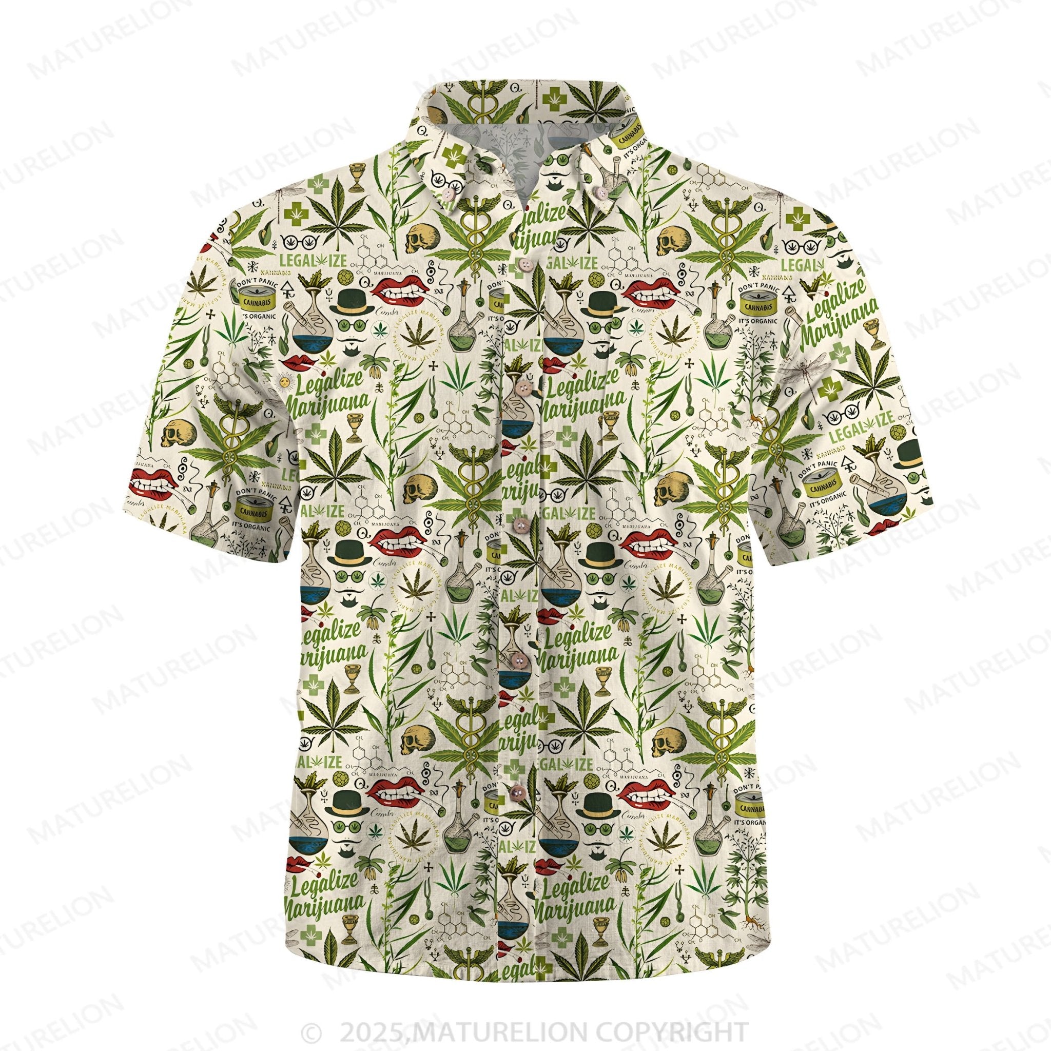 Maturelion Men's Hawaiian Shirt Summer Heat Hawaiian Shirt