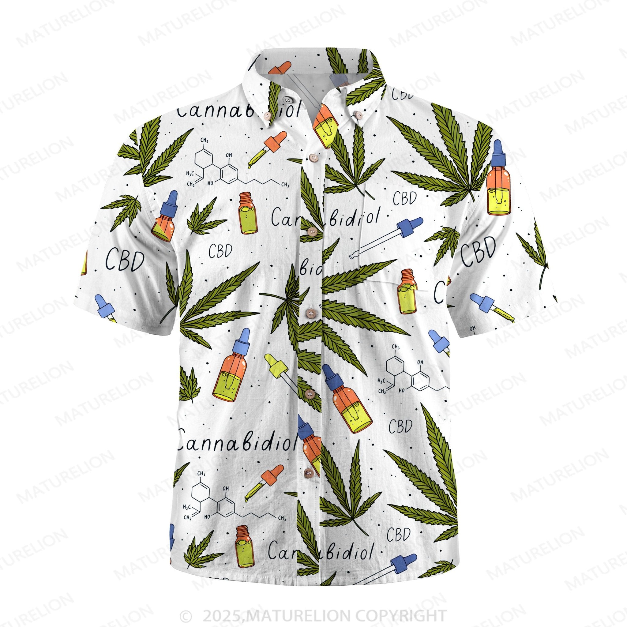 Maturelion Men's Hawaiian Shirt Coastal Dream Hawaiian Shirt