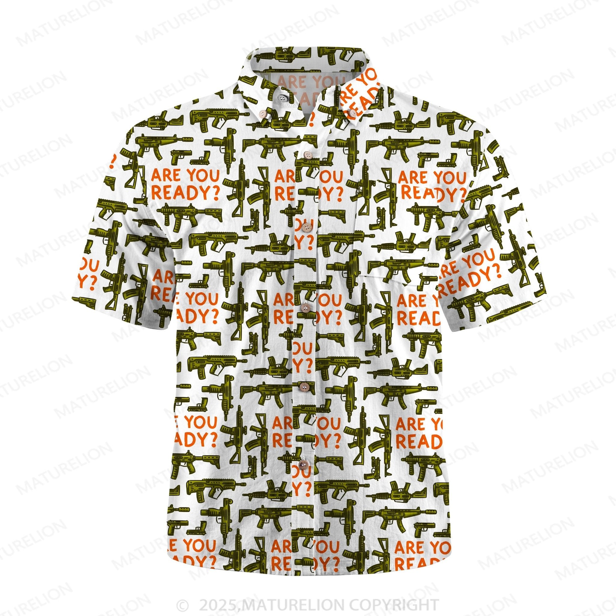 Maturelion Men's Hawaiian Shirt Coconut Bay Hawaiian Shirt