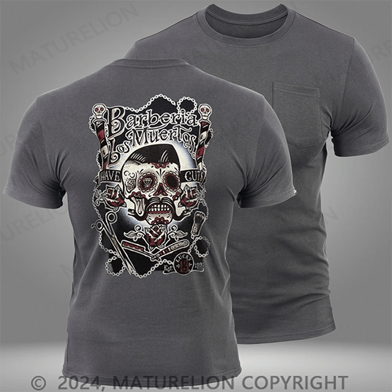 Maturelion Barberia Los Muertos Pocket T-Shirt