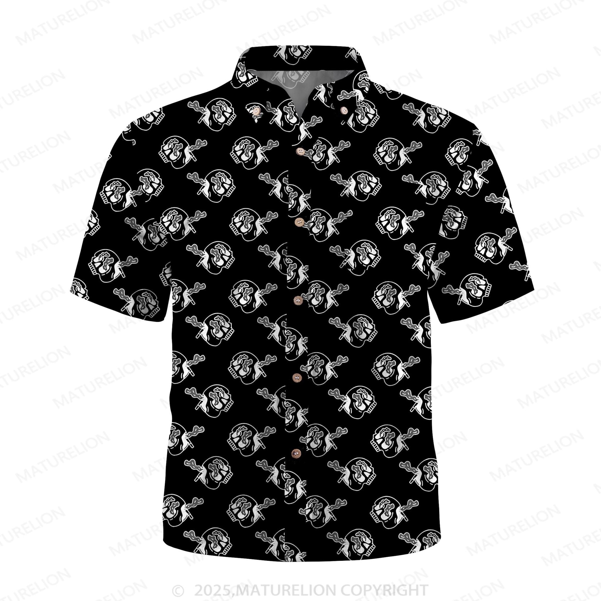 Maturelion Men's Hawaiian Shirt Vintage Island Hawaiian Shirt
