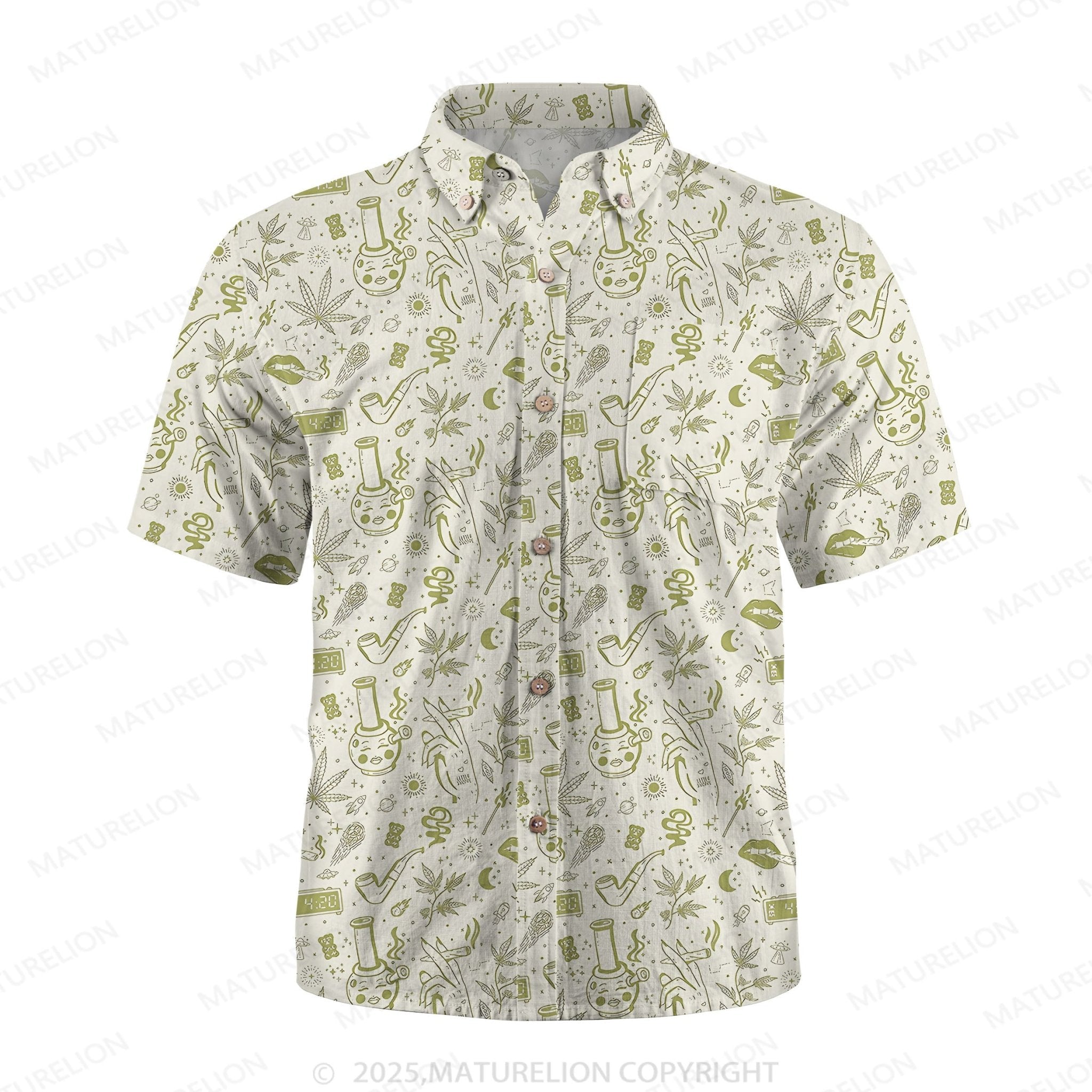 Maturelion Men's Hawaiian Shirt Lagoon Life Hawaiian Shirt