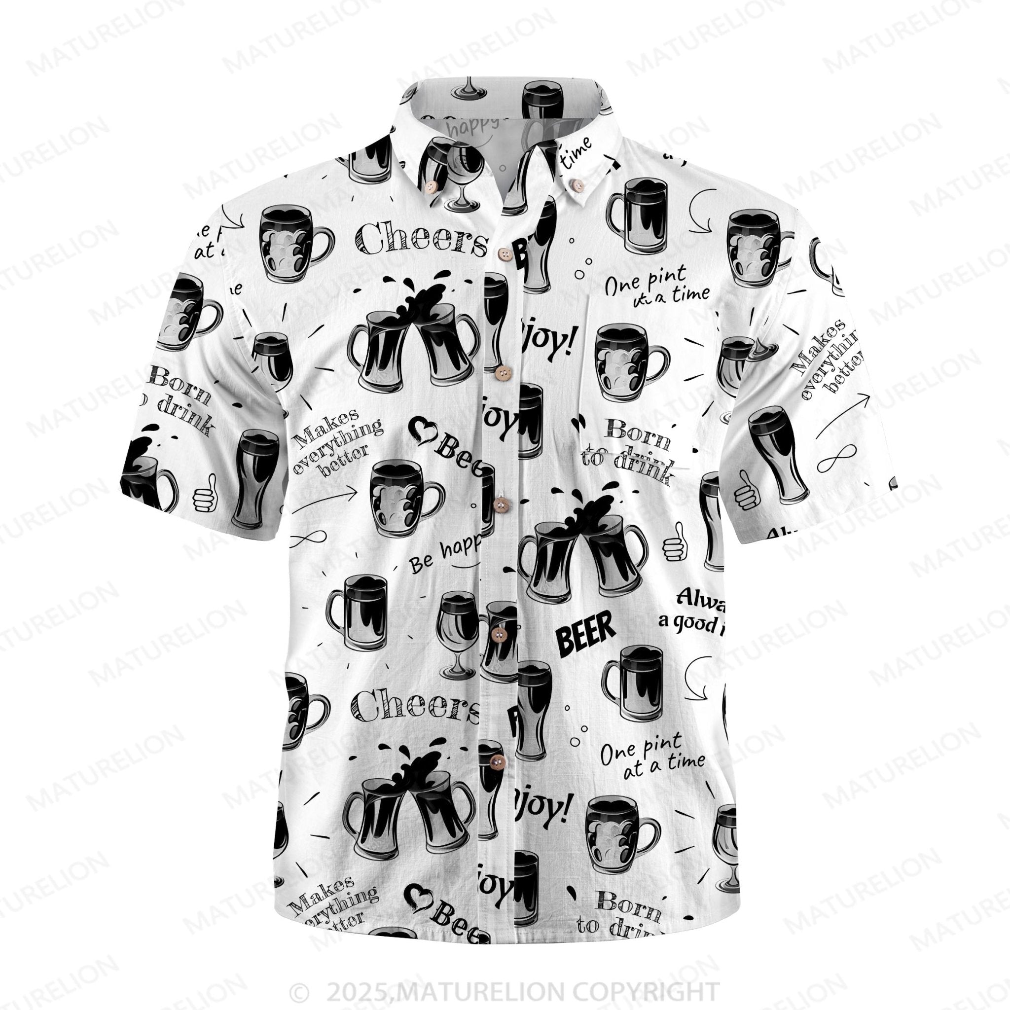 Maturelion Men's Hawaiian Shirt Cool Tropics Hawaiian Shirt