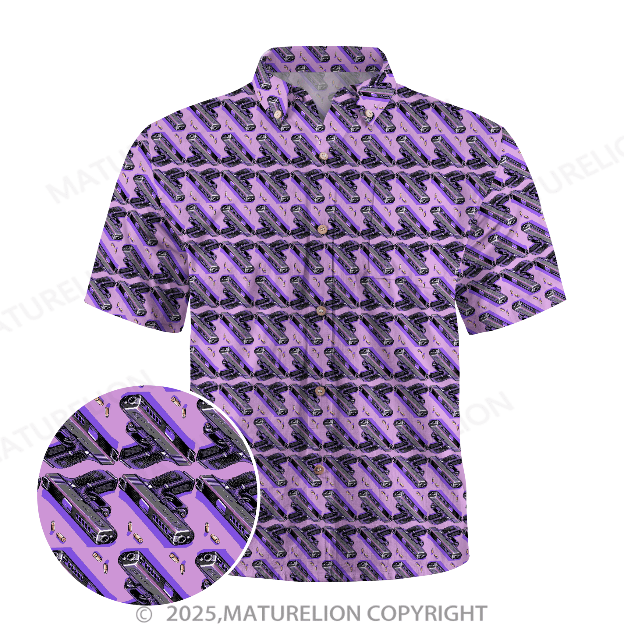 Maturelion Men's Hawaiian Shirt Island Heat Hawaiian Shirt