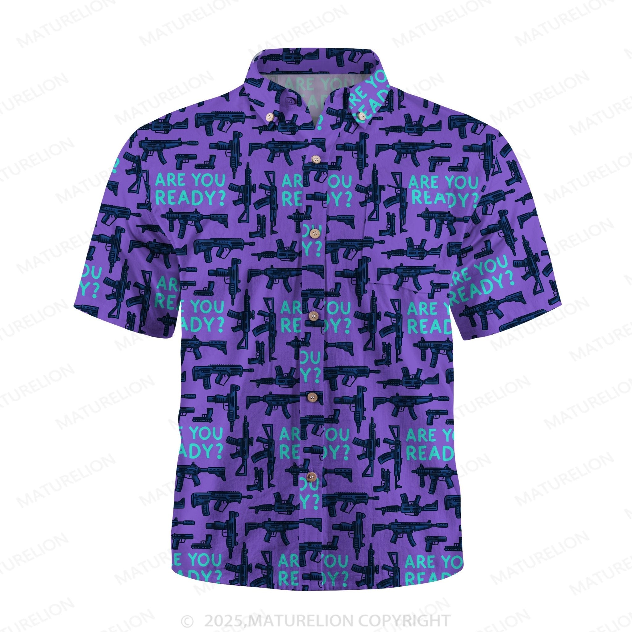 Maturelion Men's Hawaiian Shirt Coconut Bay Hawaiian Shirt