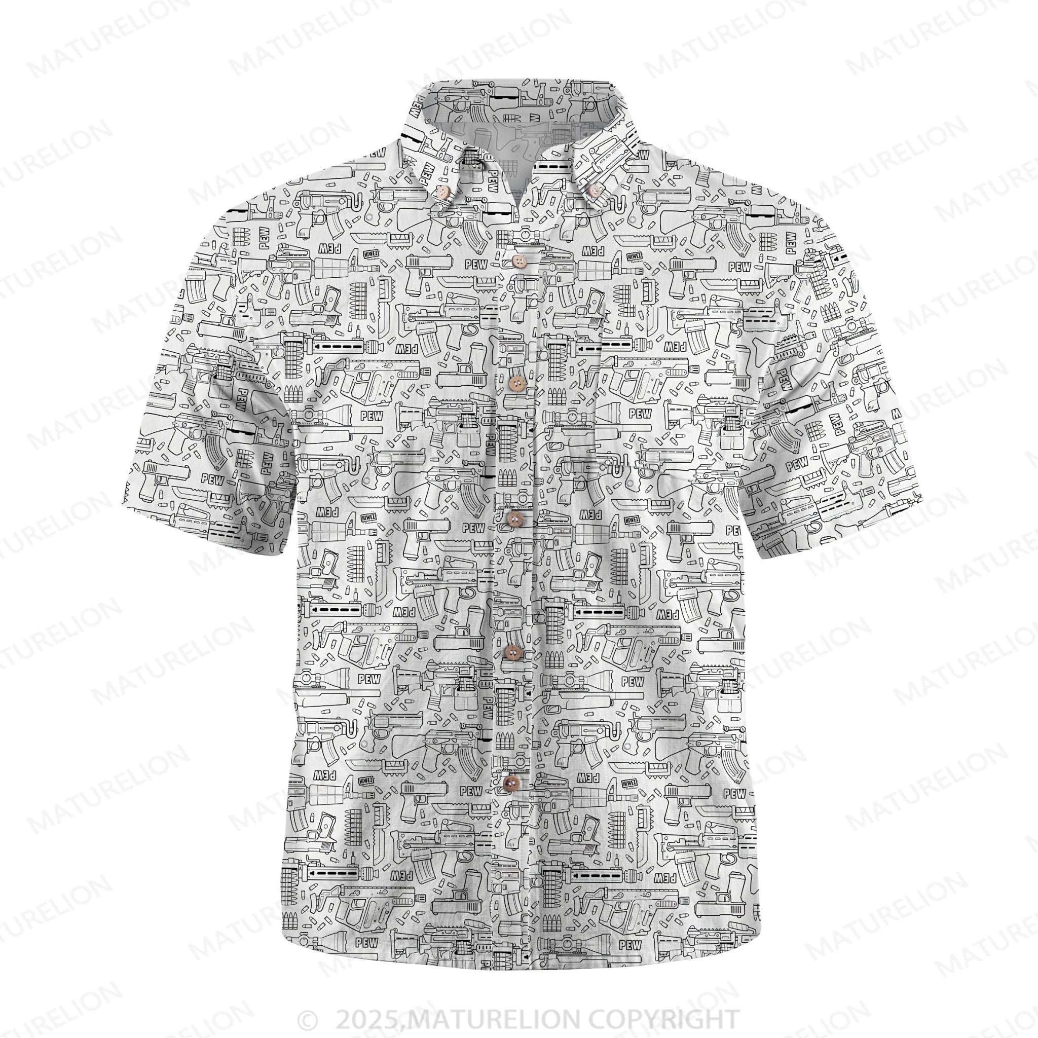 Maturelion Men's Hawaiian Shirt Palm Tree Getaway Hawaiian Shirt