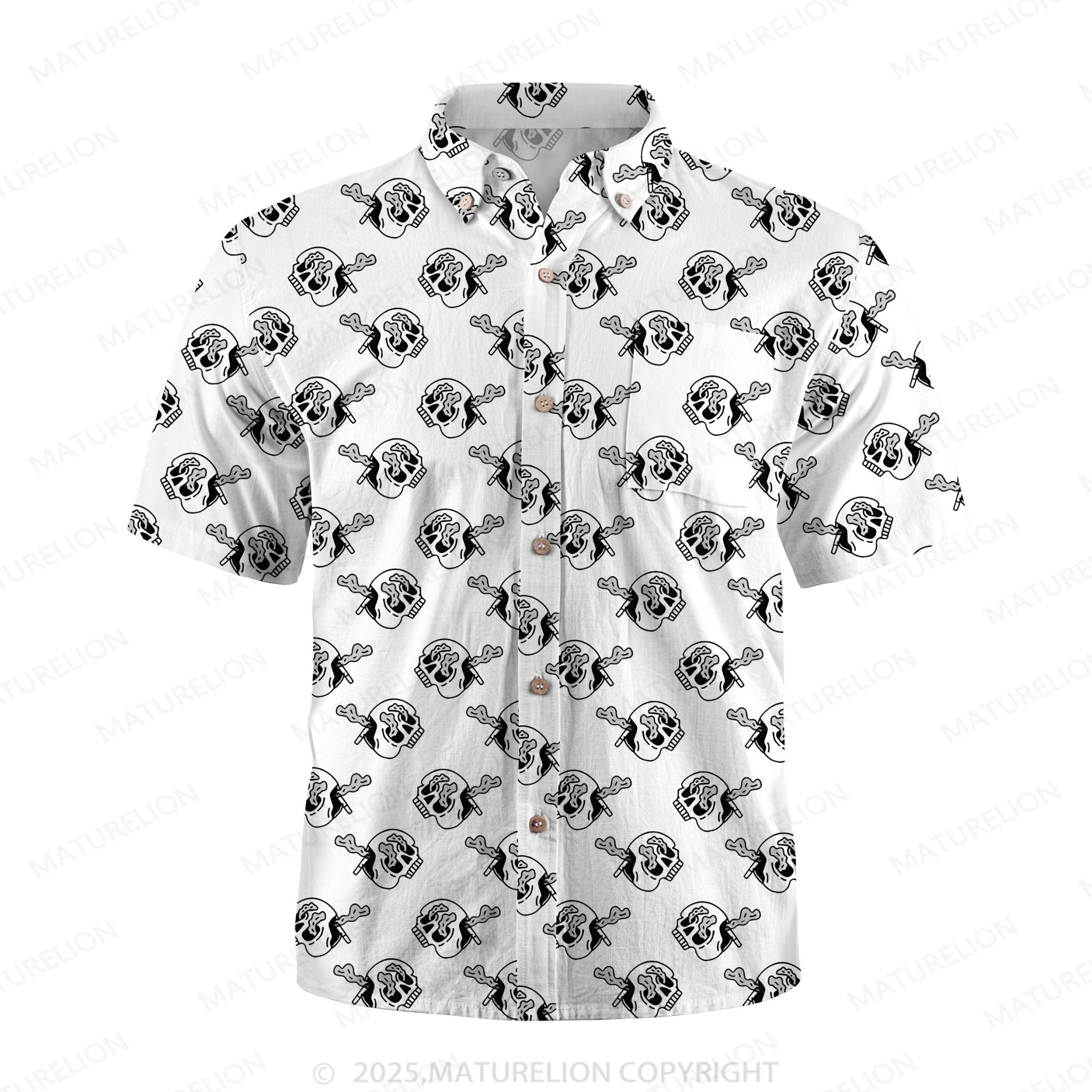 Maturelion Men's Hawaiian Shirt Vintage Island Hawaiian Shirt