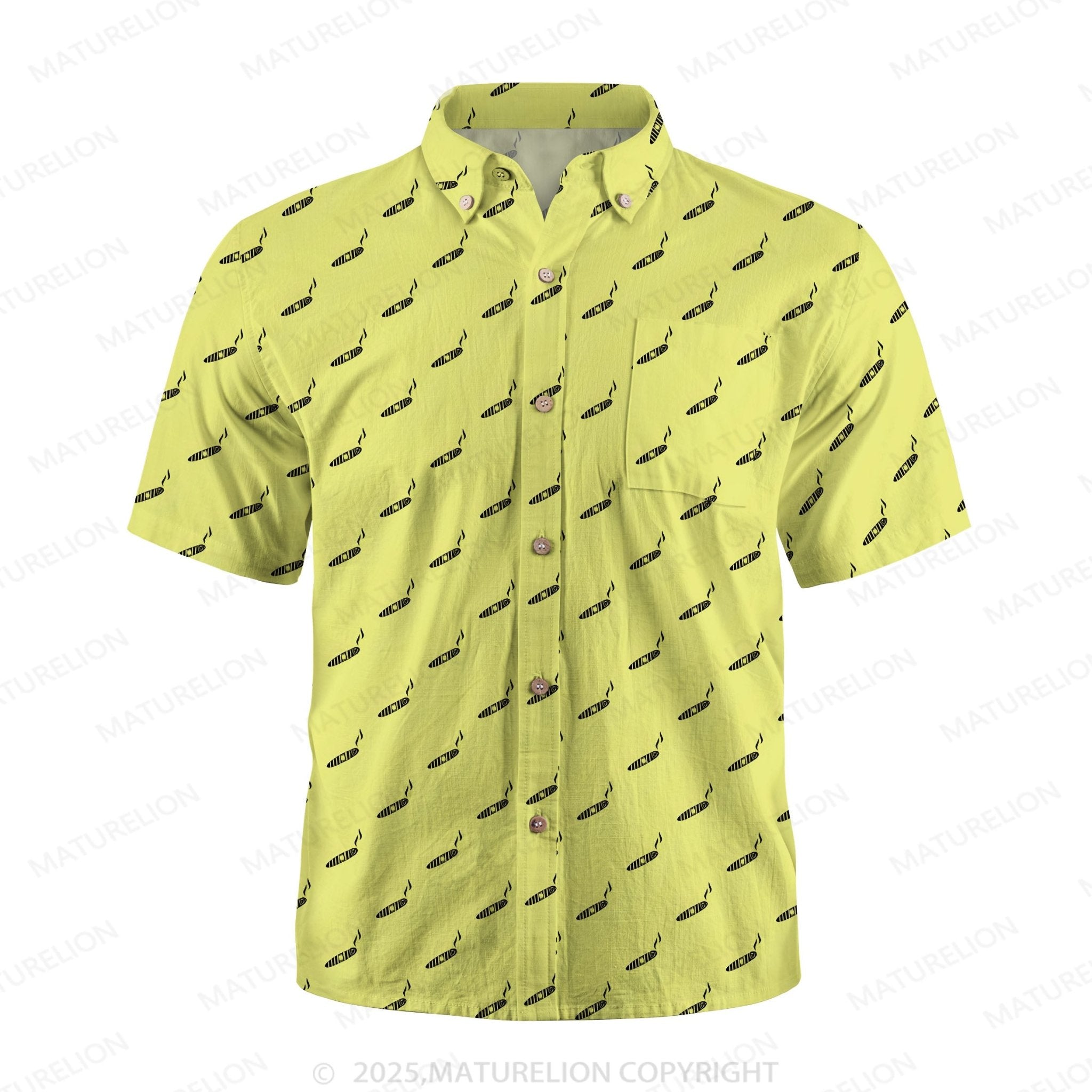Maturelion Men's Hawaiian Shirt Blue Lagoon Hawaiian Shirt