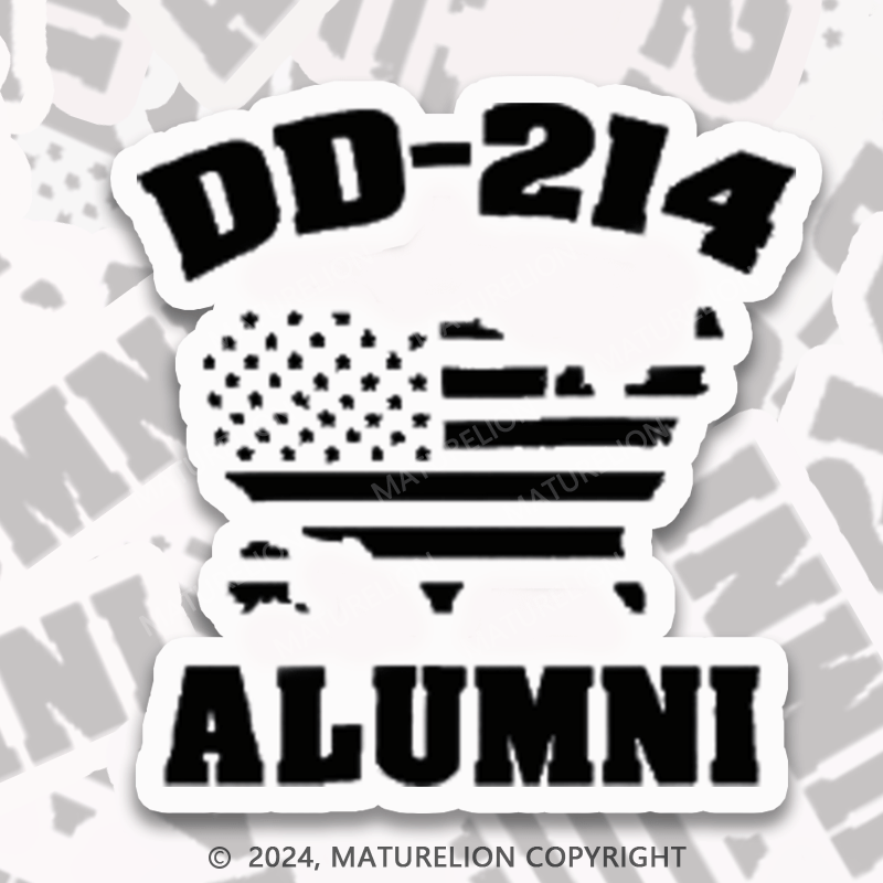 Maturelion DD214 Retro Veteran Sticker