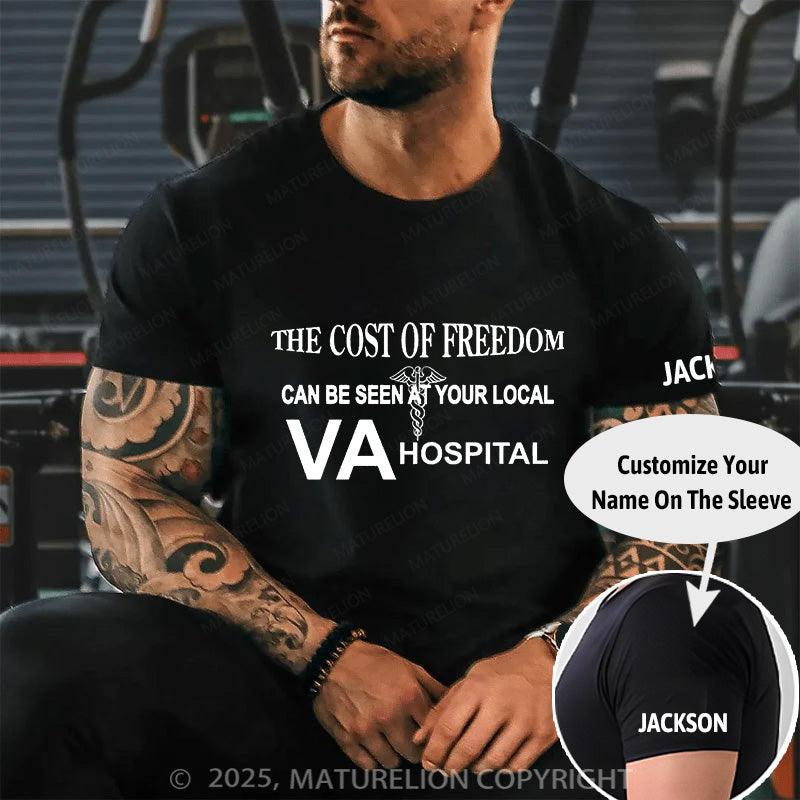 Maturelion Men's T-shirt The Cost of Freedom Cotton T-shirt