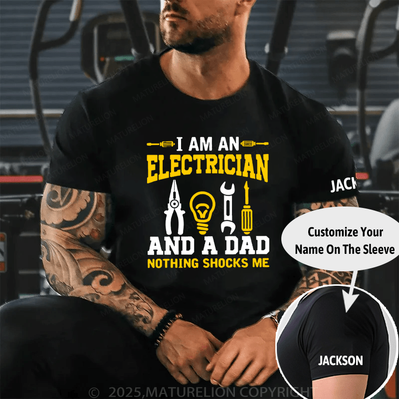 Maturelion Men's T-Shirt I AM AN ELECTRICIAN Cotton T-Shirt