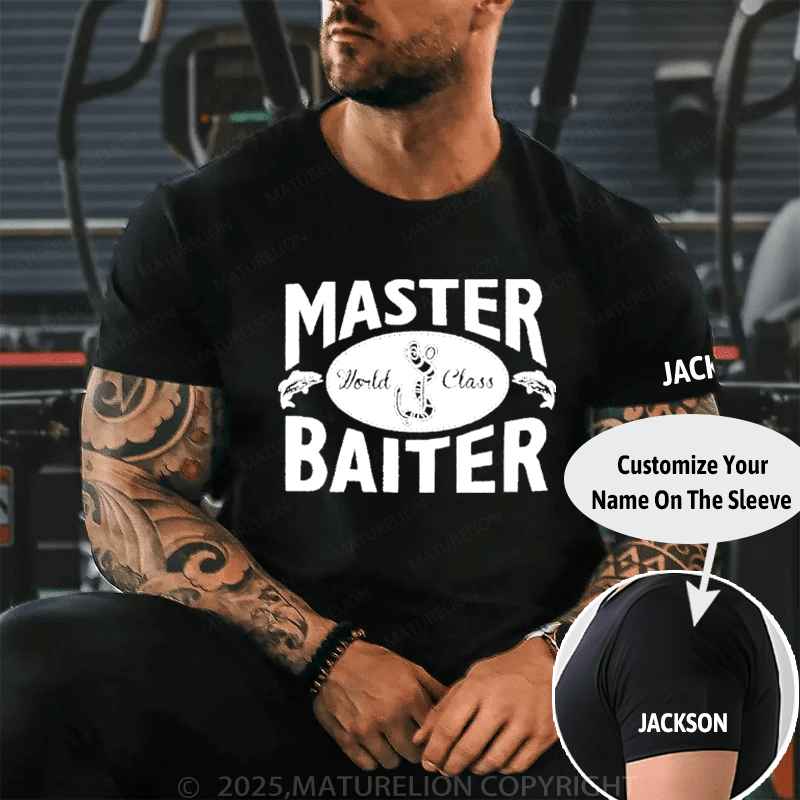Maturelion Men's T-Shirt Master Baiter Cotton T-Shirt