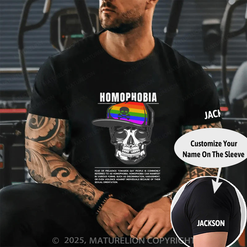 Maturelion Men's T-shirt  Homophobia Fear of Gay People Cotton T-shirt