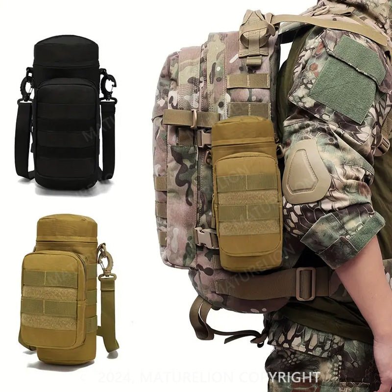 Maturelion Tactical Molle Water Bottle Pouch Holder Nylon Travel Outdoor Bag Kettle