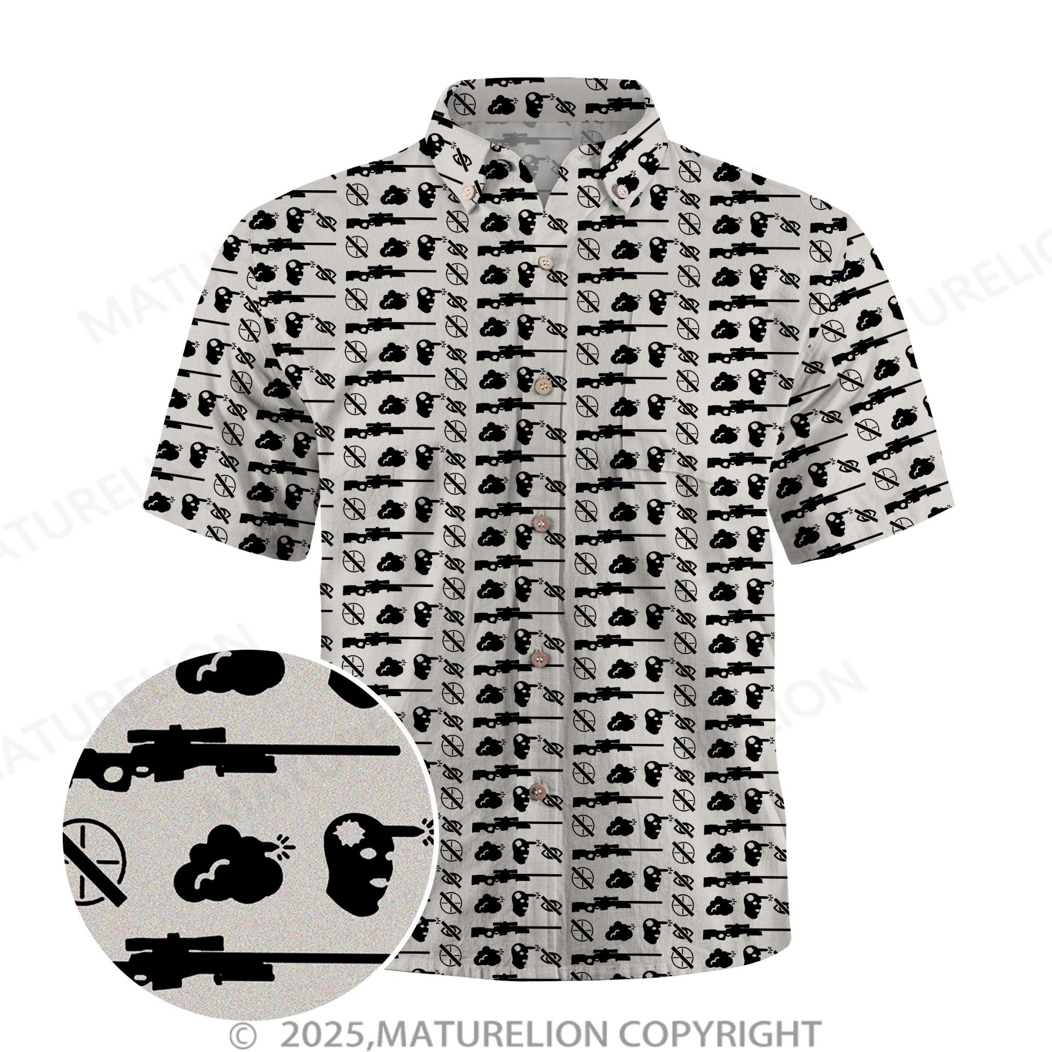 Maturelion Men's Hawaiian Shirt Jungle Vibes Hawaiian Shirt
