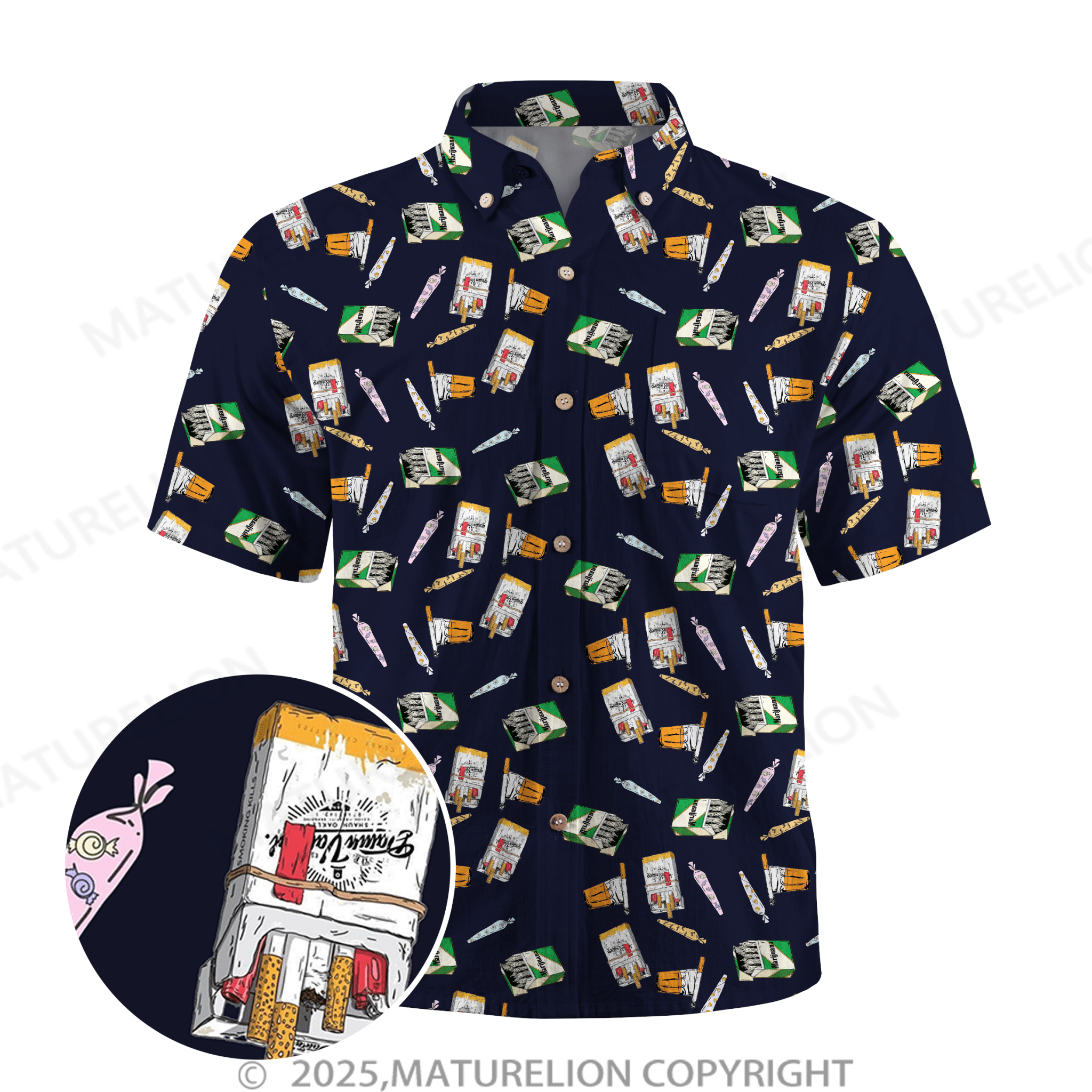 Maturelion Men's Hawaiian Shirt Island Breeze with Sensual Ease Hawaiian Shirt
