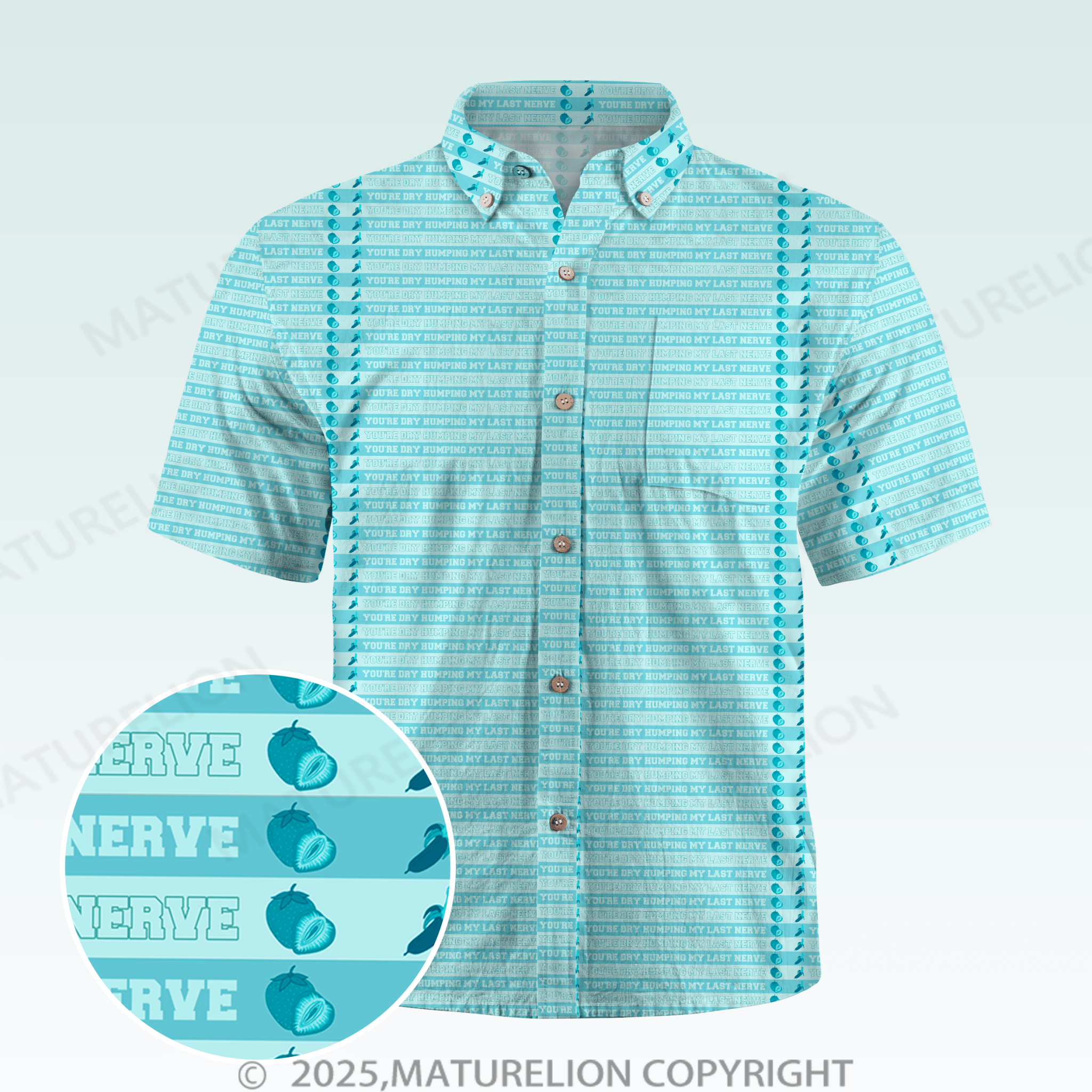 Maturelion Men's Hawaiian Shirt Effortlessly Lighthearted Hawaiian Shirt
